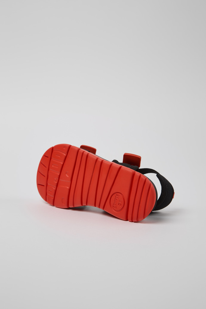 Oruga Black Textile Sandals for Kids.