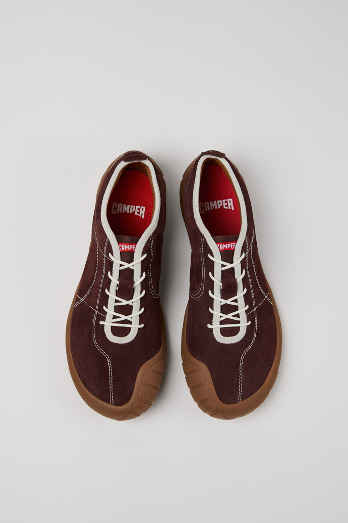 Peu Path Burgundy Nubuck Sneakers for Men.