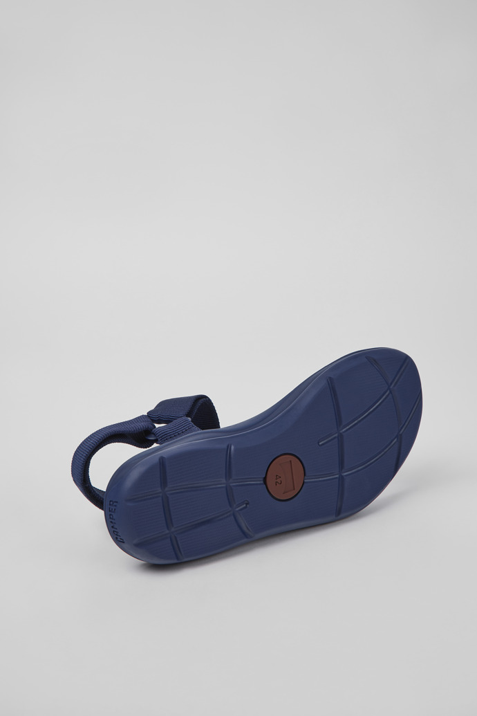 Match Blue textile sandals for men