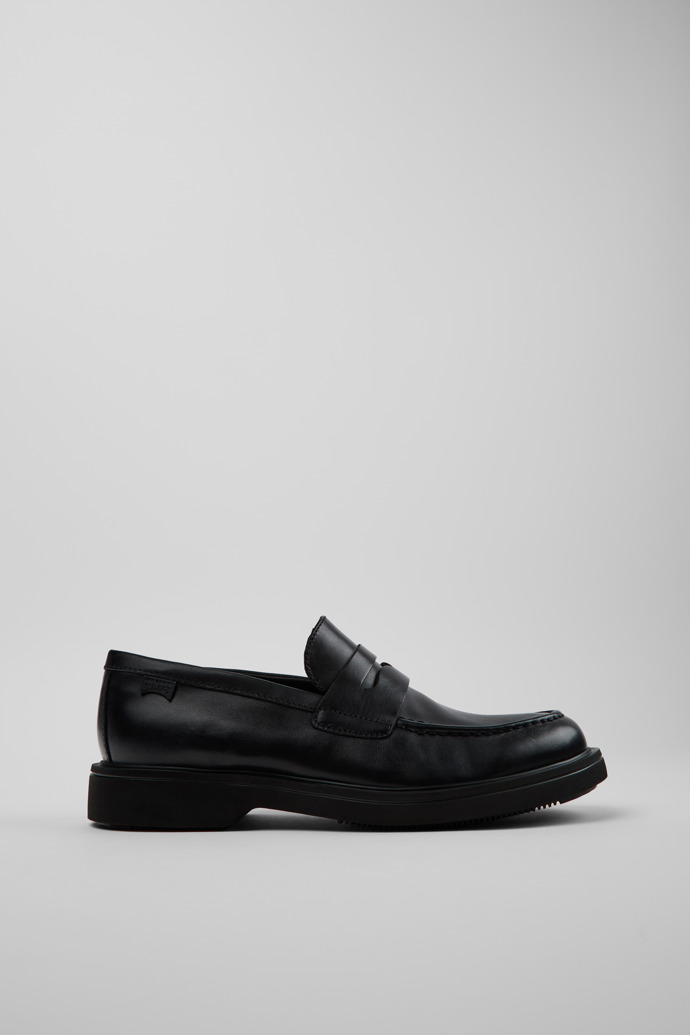 Norman Black Leather Shoes for Men.