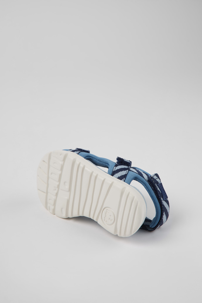 Oruga Blue textile sandals for kids