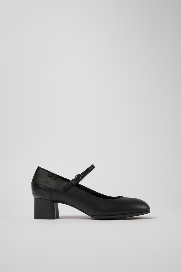 Katie Black Leather Shoes for Women.