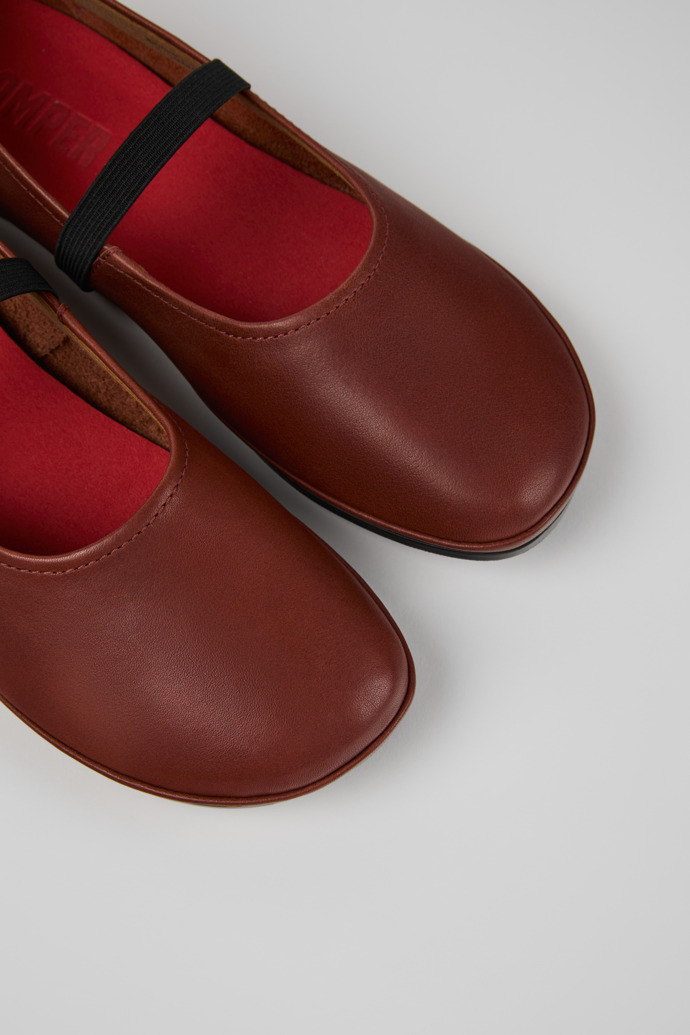 Right Red Leather Women's Shoes.