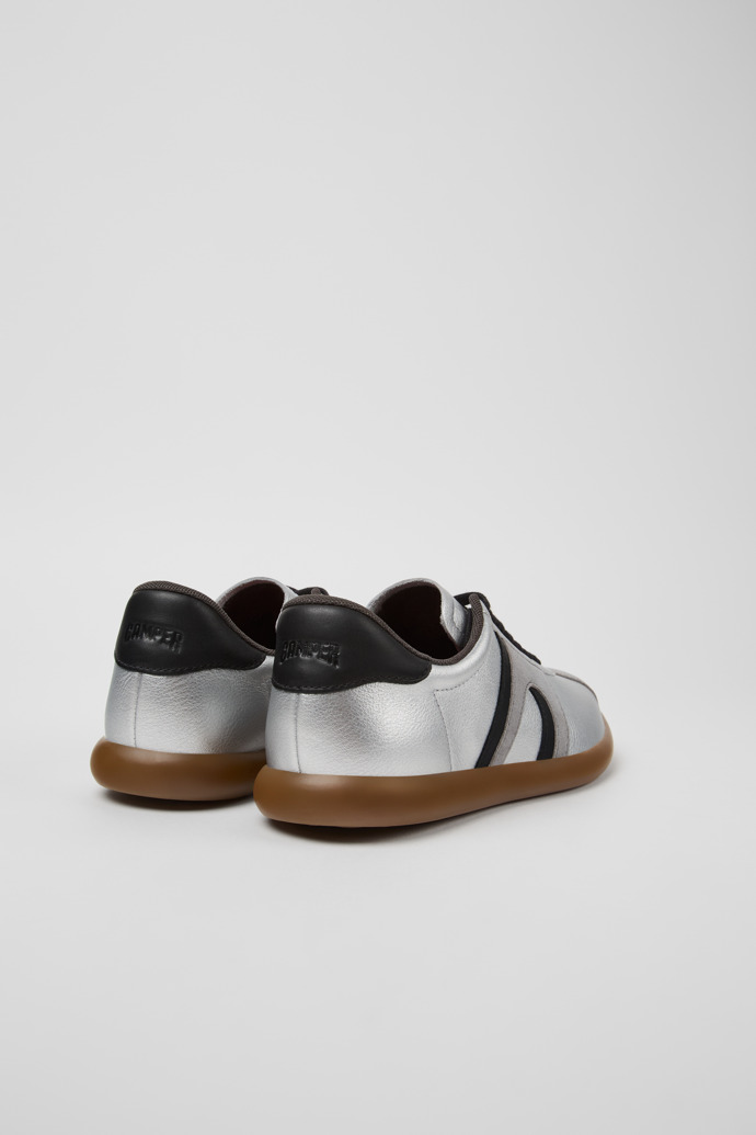 Pelotas Soller Silver-black Leather Women's Sneakers.