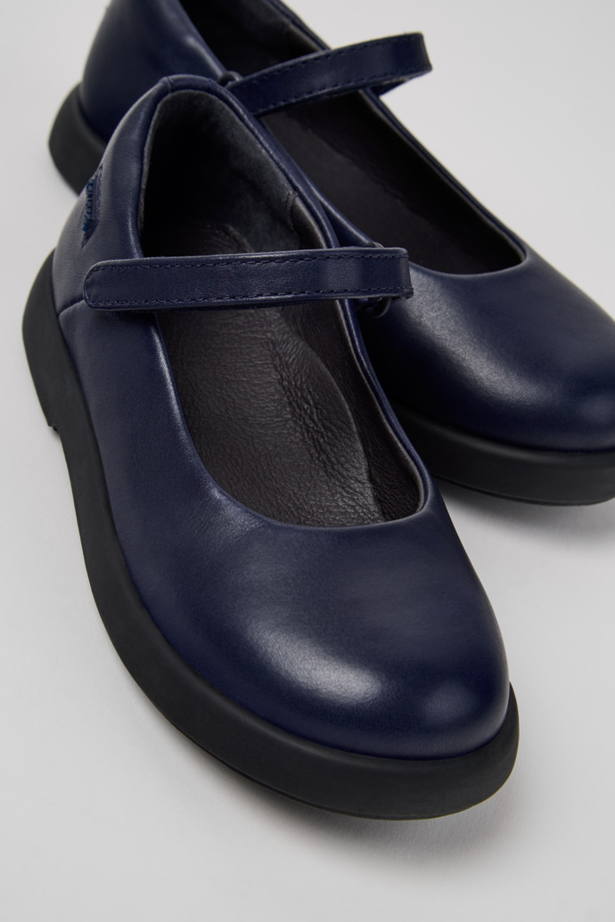 Duet Blue Leather Ballerinas for Kids.