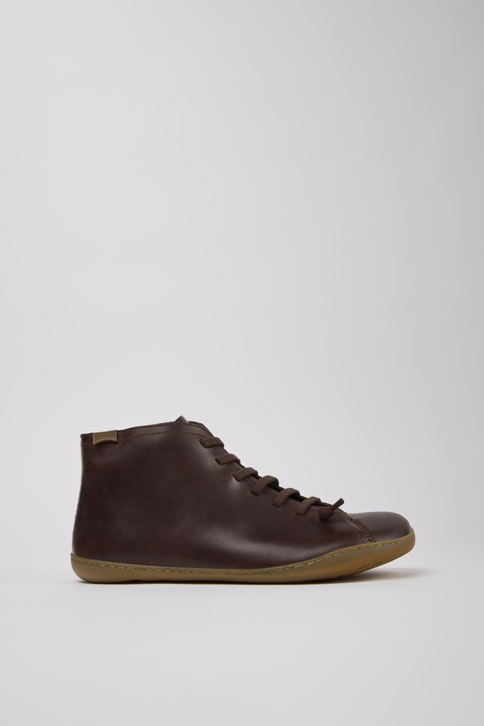 Peu Brown Leather Ankle Boots for Men.