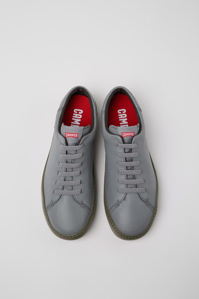 Peu Touring Gray Leather Sneakers for Men.