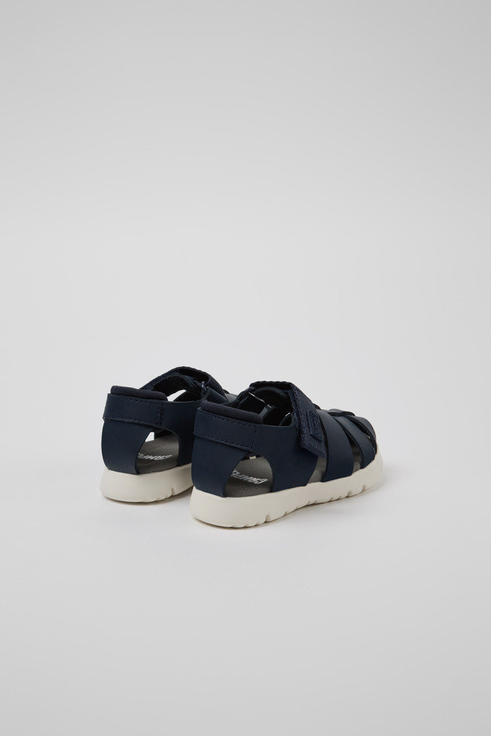 Oruga Blue Leather Kids' Closed Sandals.