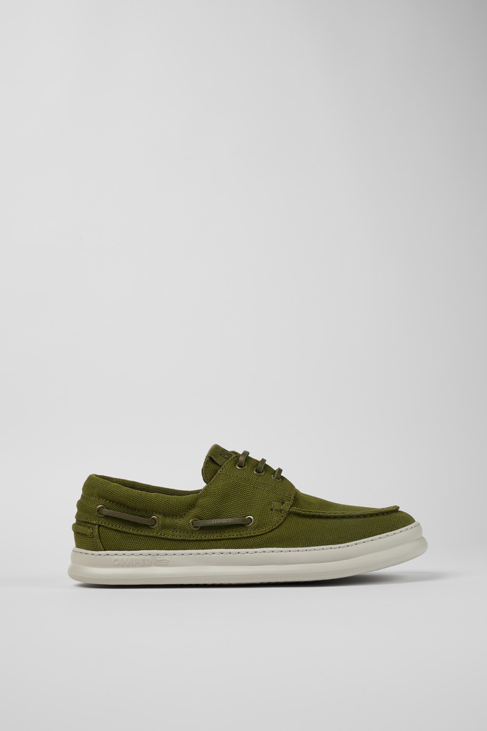 Runner Green Textile Boat Shoe for Men