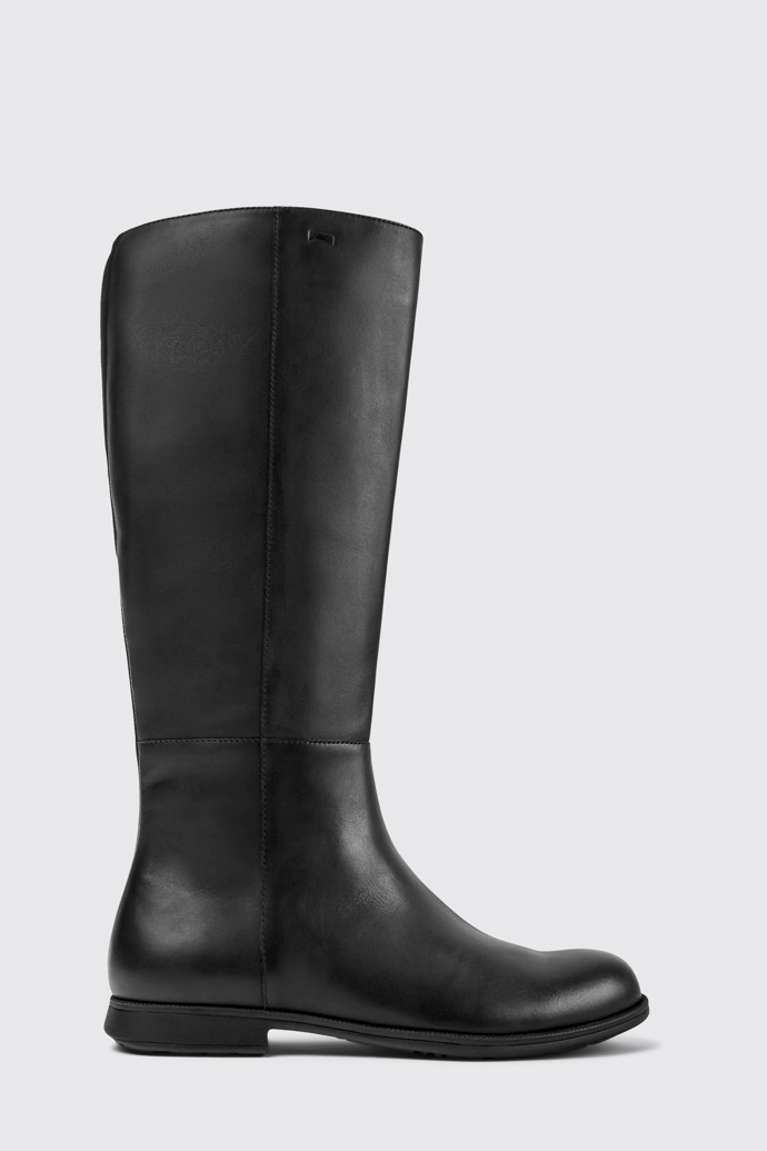 Mil 1913 Black Leather High Boots for Women.