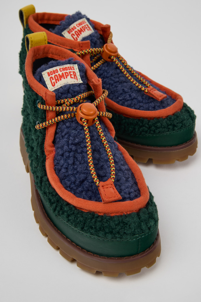 Bobo Choses x Camper Multicolor Textile and Leather Ankle Boots for Kids.