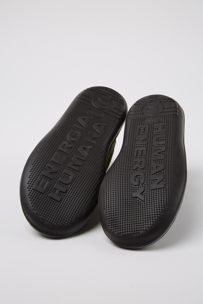 Beetle Green Recycled Cotton and Nubuck Ankle Boots for Men.