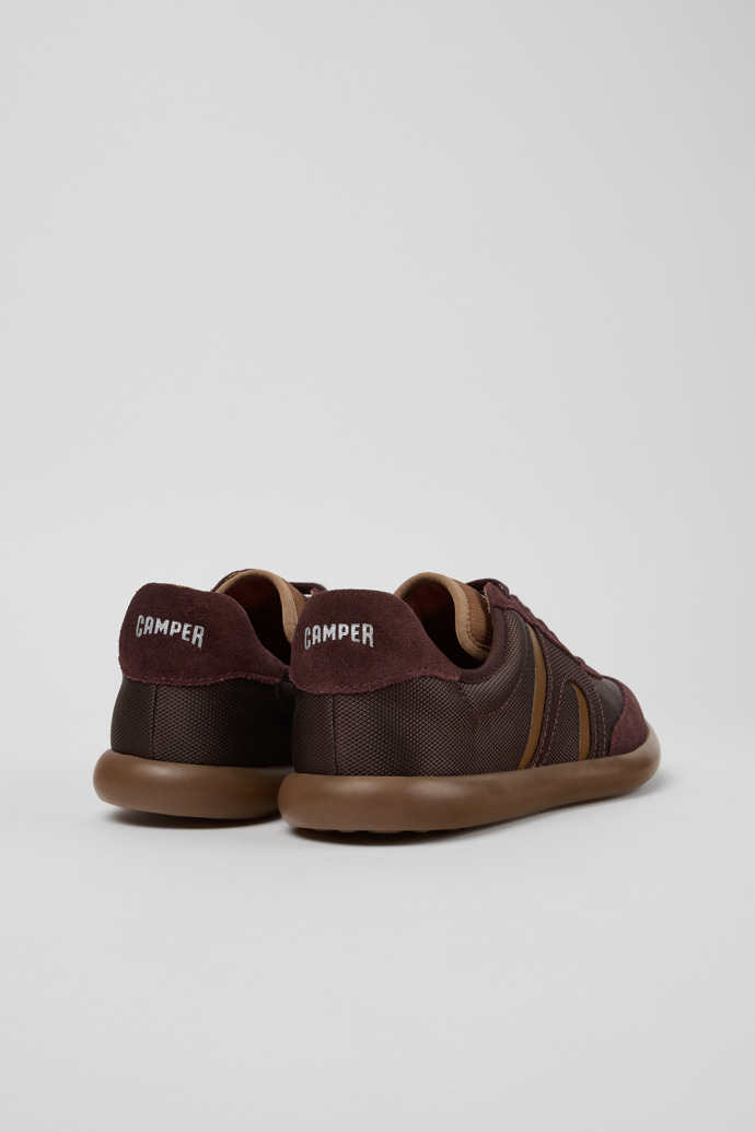 Pelotas Soller Burgundy Leather and Recycled PET Sneakers for Women.