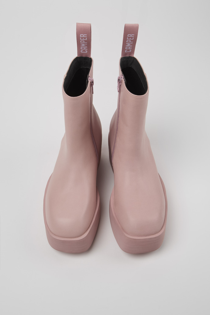 Billie Pink leather boots for women