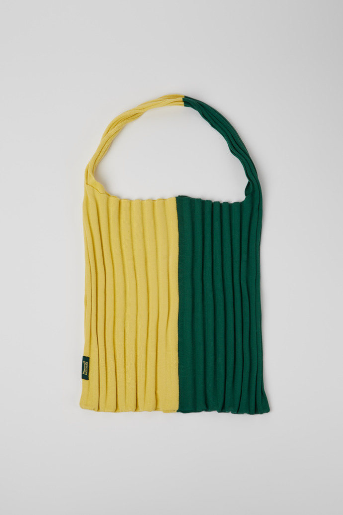 Knit TENCEL® Green and yellow TENCEL® Lyocell knit bag