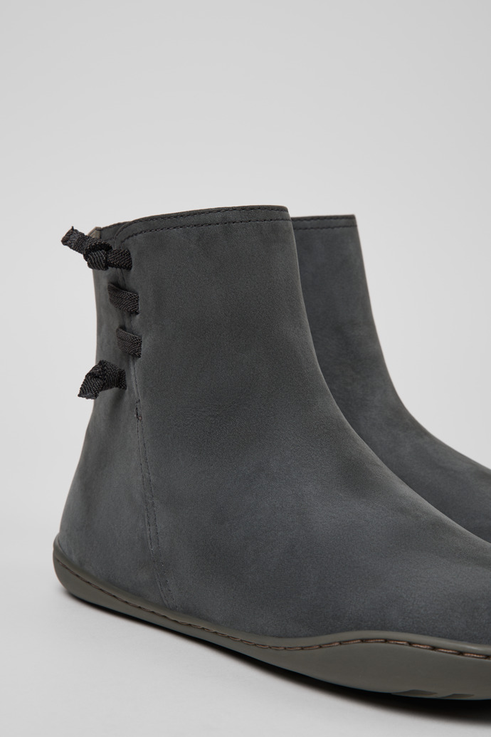 Peu Gray Nubuck Ankle Boots for Women.