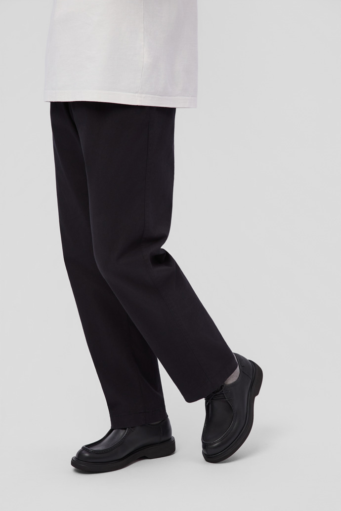 Norman Black Leather Shoes for Men.