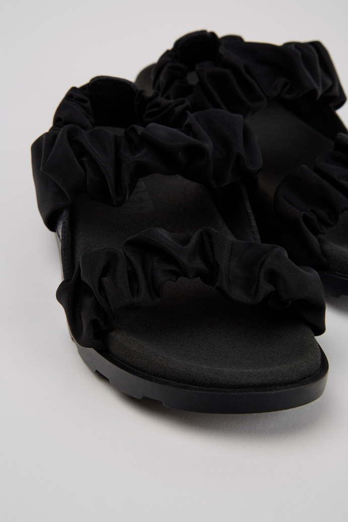 Brutus Sandal Black Leather and Recycled PET Sandals for Kids.