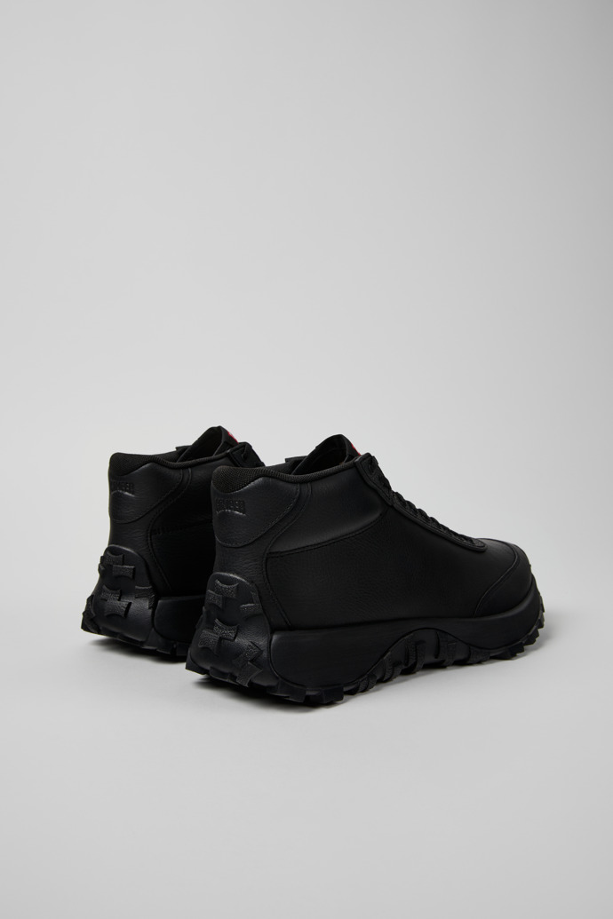 Drift Trail Black Leather Sneaker Boots for Men.