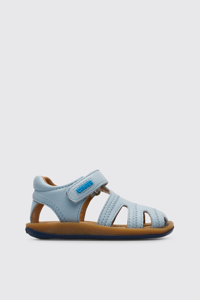 Bicho Light blue sandal with velcro for kids