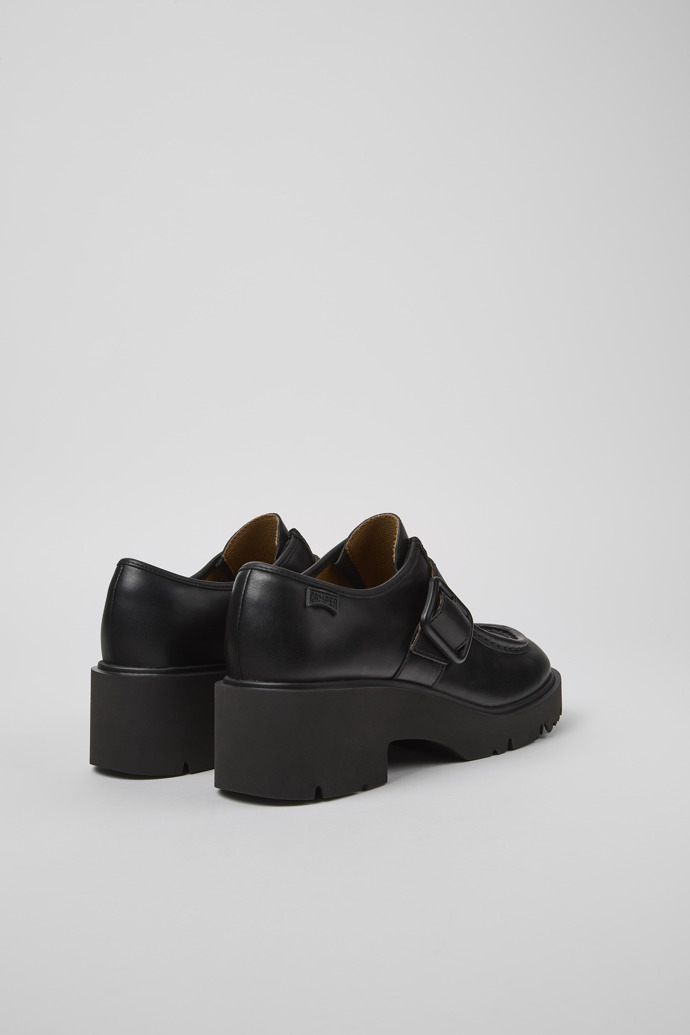 Milah Black Leather Shoes for Women