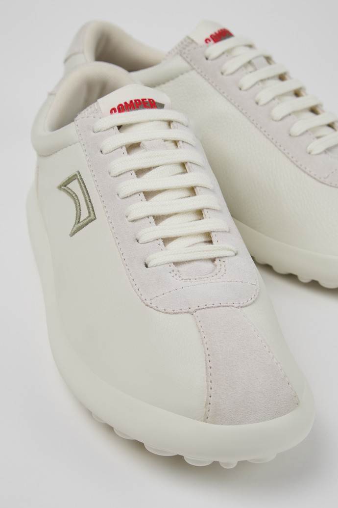 Pelotas XLF White Leather and Nubuck Sneakers for Men.