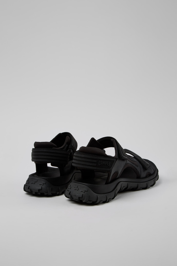 Drift Trail Sandal Black Recycled PET/Leather Sandals for Men.