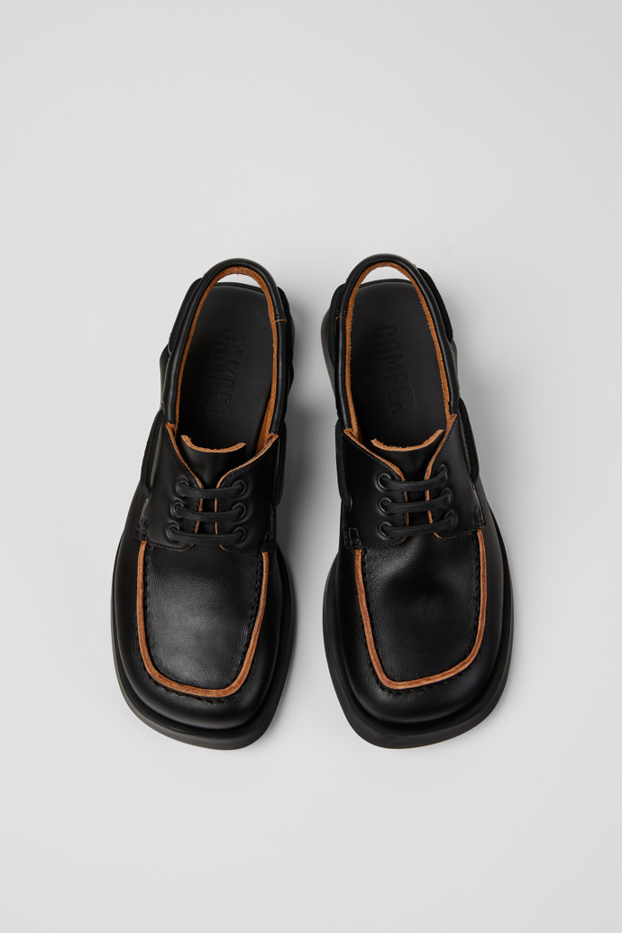 Dana Black Leather Moccasin/Nautical Shoes for Women.