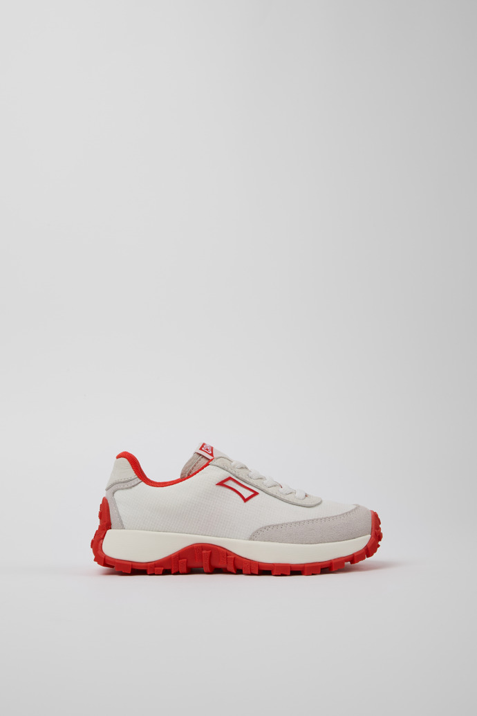 Drift Trail White Recycled PET and Leather Sneakers for Kids.