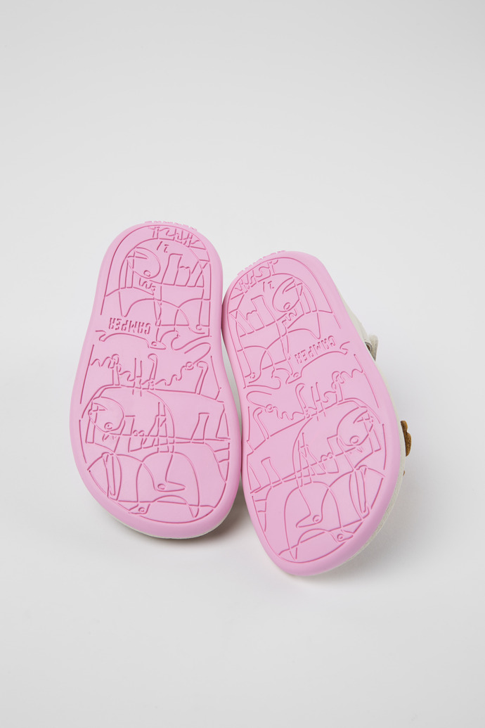 Twins White Leather Sandal