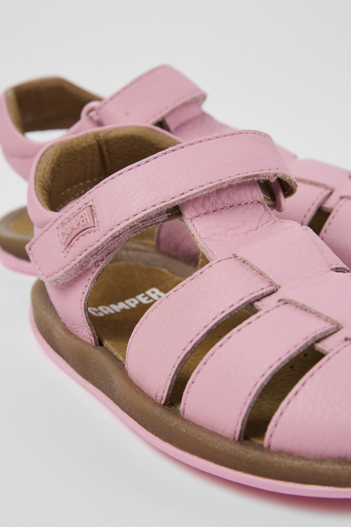 Bicho Pink Leather Sandal