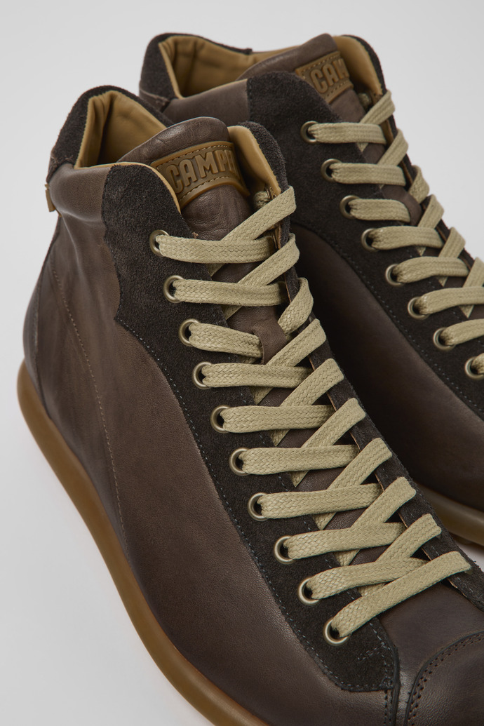 Pelotas Multicolor Leather and Nubuck Ankle Boots for Men.