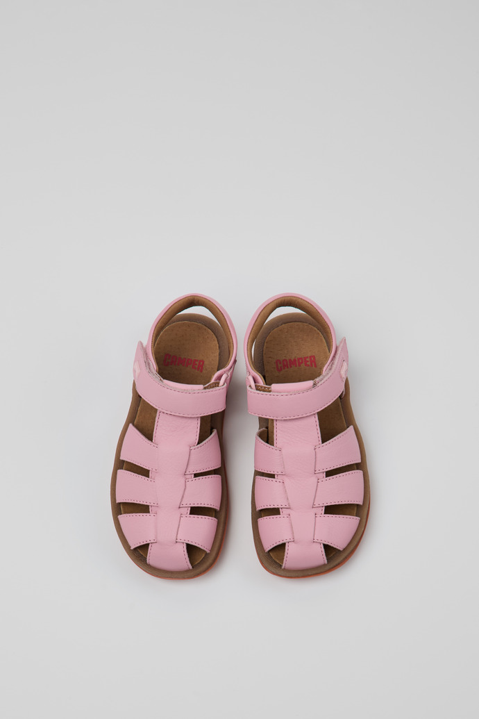 Bicho Pink Leather Closed Sandal for Kids.