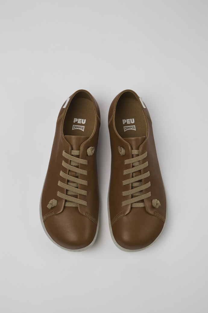 Peu Brown Leather Basket for Men