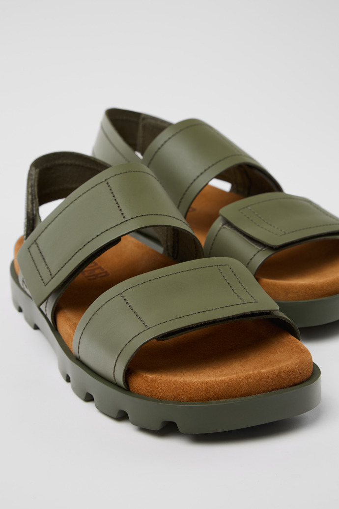 Brutus Sandal Green Leather Sandals for Men.