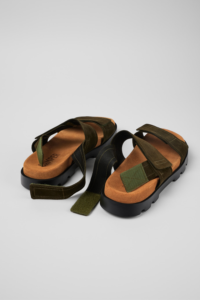 Brutus Sandal Green Nubuck 2-Strap Sandal for Men