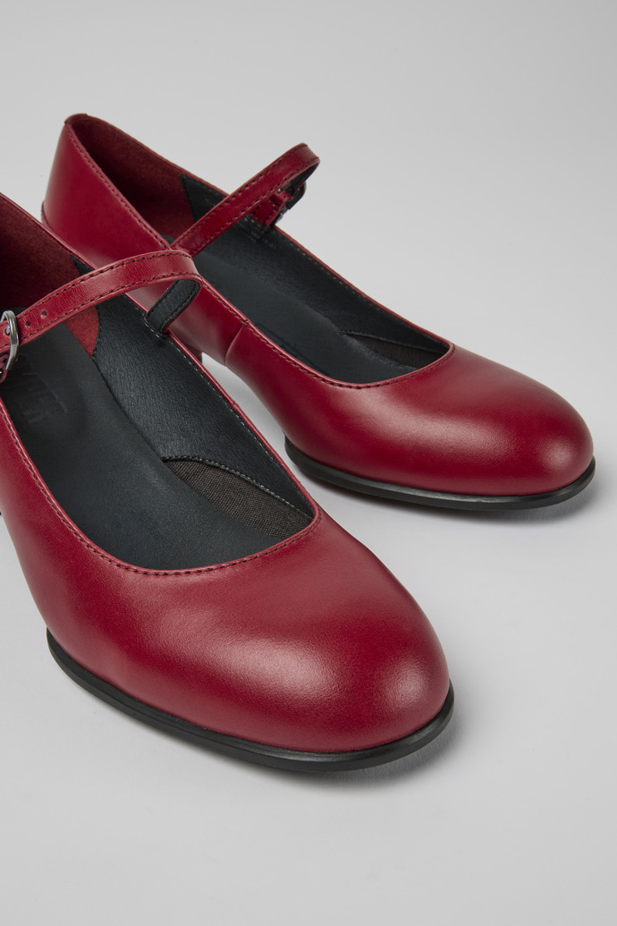 Katie Red Leather Shoes for Women.