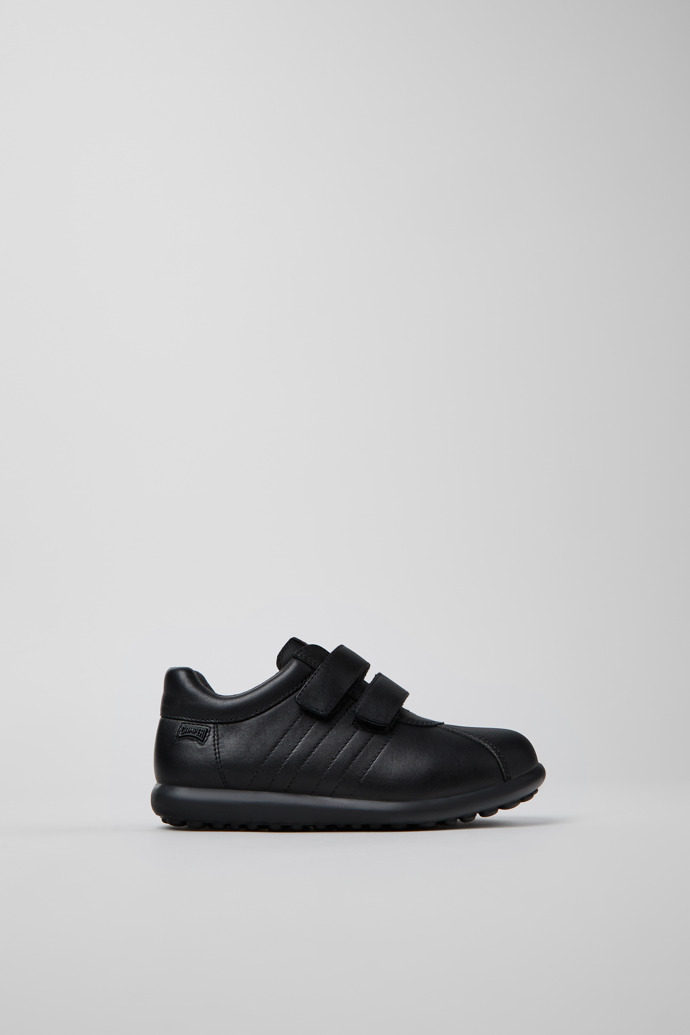 Pelotas Black Leather and Textile Shoes for Kids.