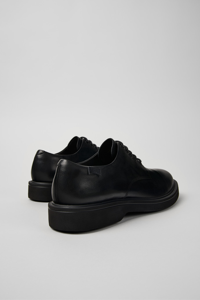 Norman Black Leather Shoes for Men.