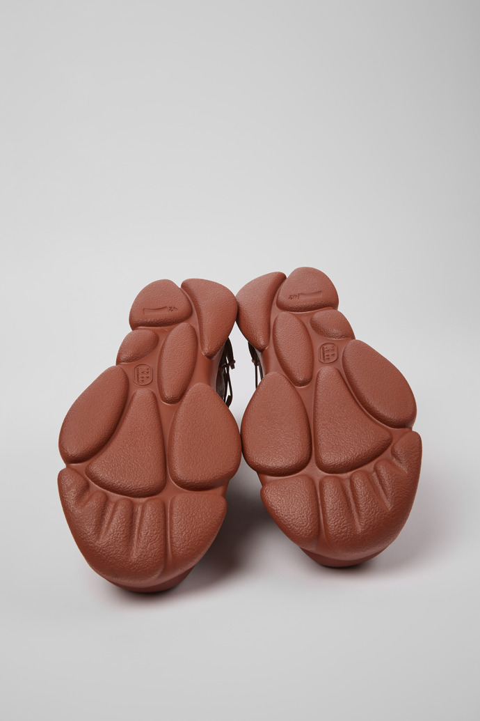 Karst Red leather and textile sneakers for men