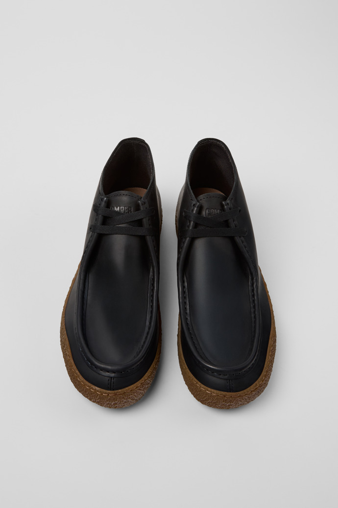 Peu Terreno Black Nubuck Ankle Boots for Men.