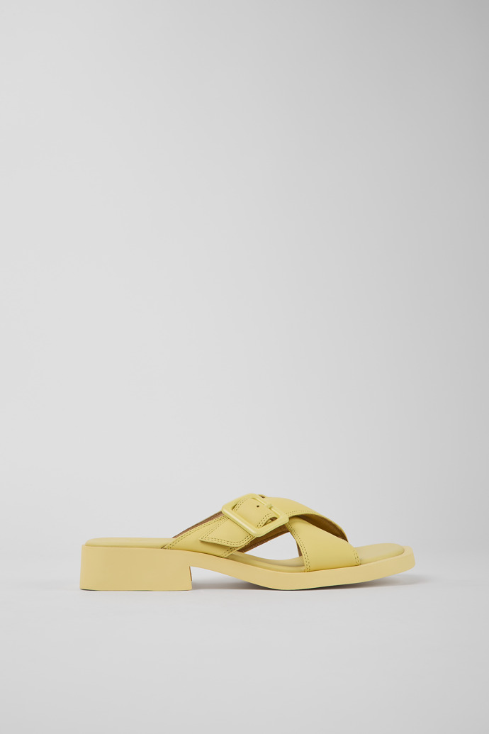 Dana Yellow leather sandals for women