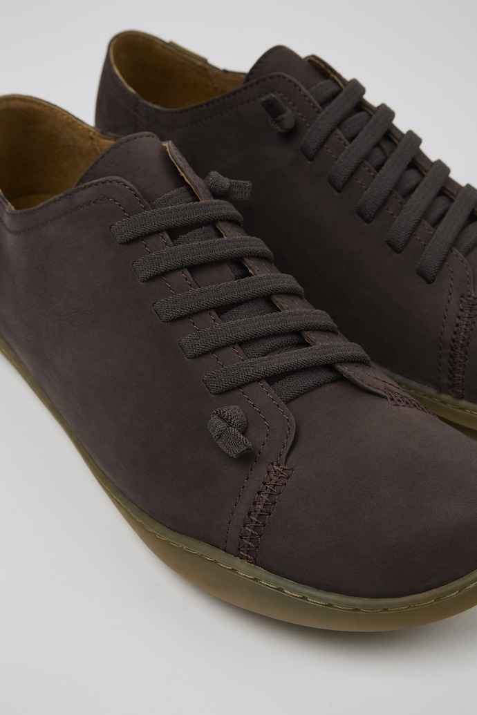Peu Brown Nubuck and Leather Shoes for Men.