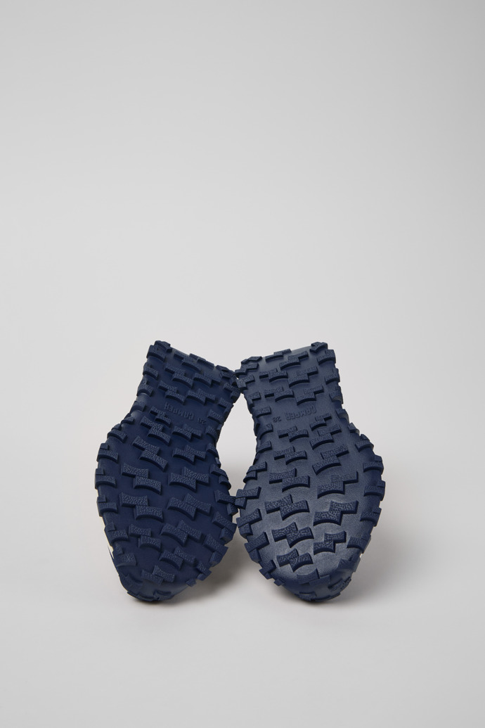 Drift Trail Blue Leather and Nubuck Sneakers for Kids.