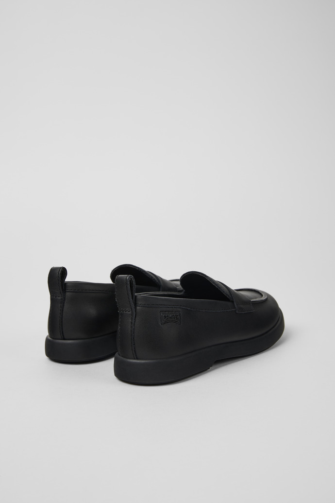 Duet Black Leather Ballerinas for Kids.