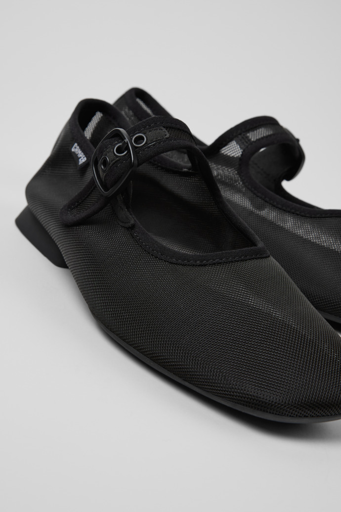 Casi Myra Black Recycled PET Shoes for Women.