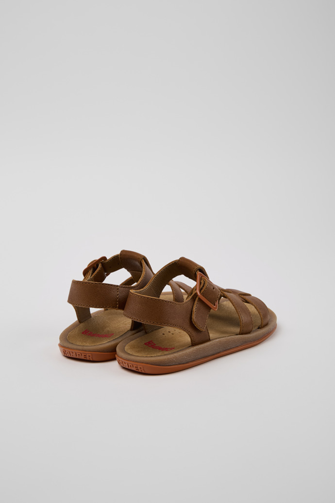 Bicho Brown Leather Kids' Sandals.