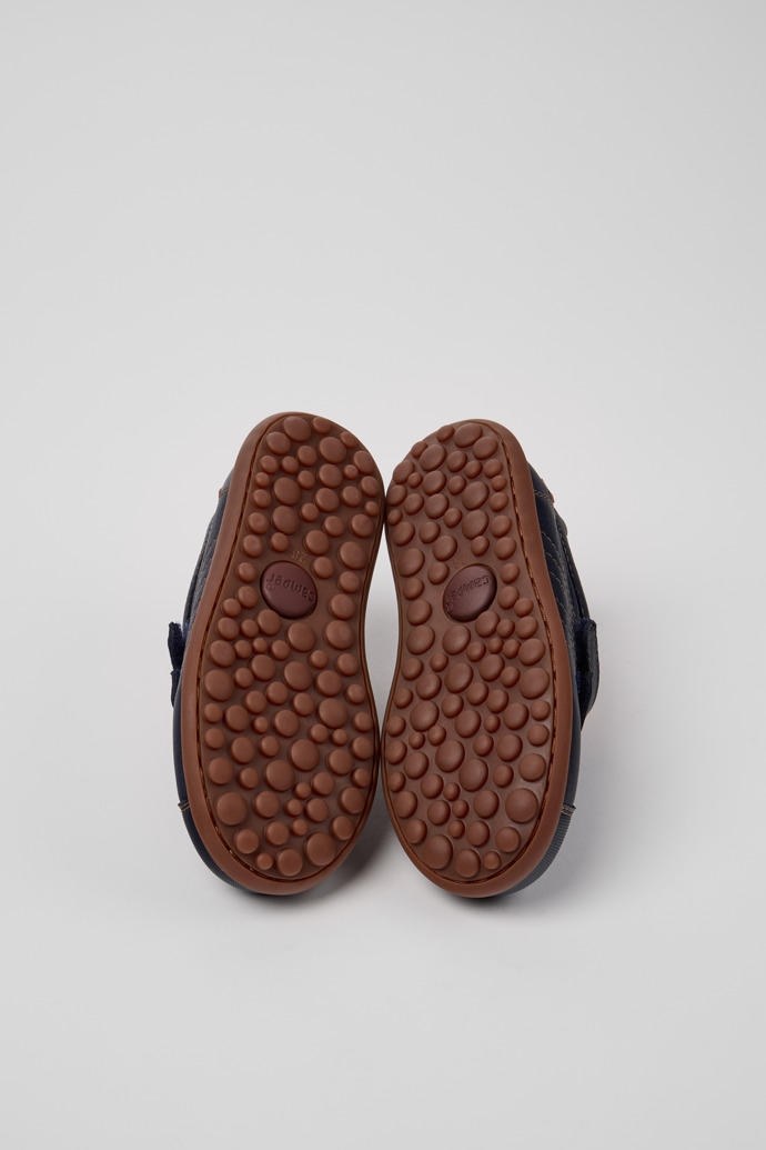 Pelotas Blue Leather and Textile Shoes for Kids.