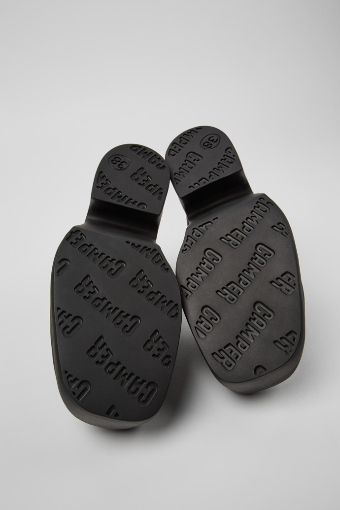 Billie Black Leather Sandals for Women.