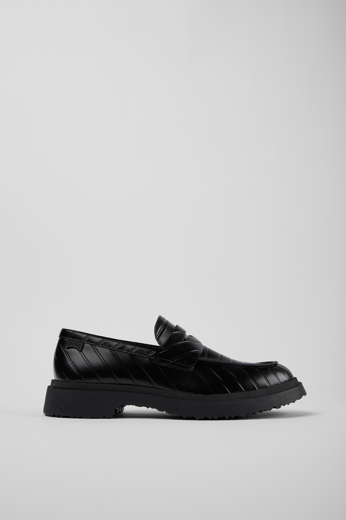 Twins Black leather loafers for men